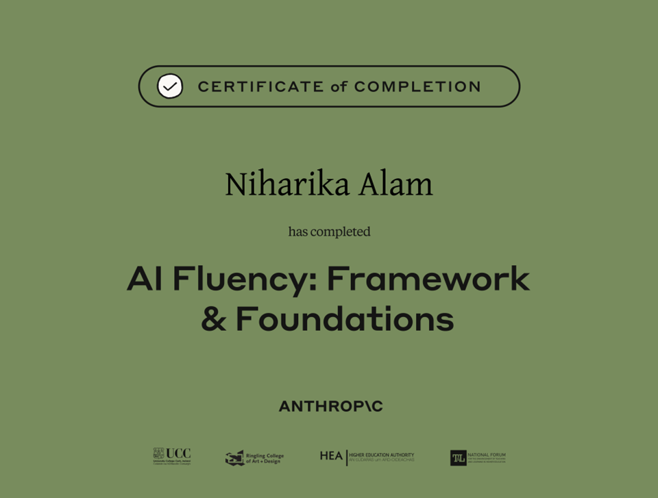 Certificate of AI fluency